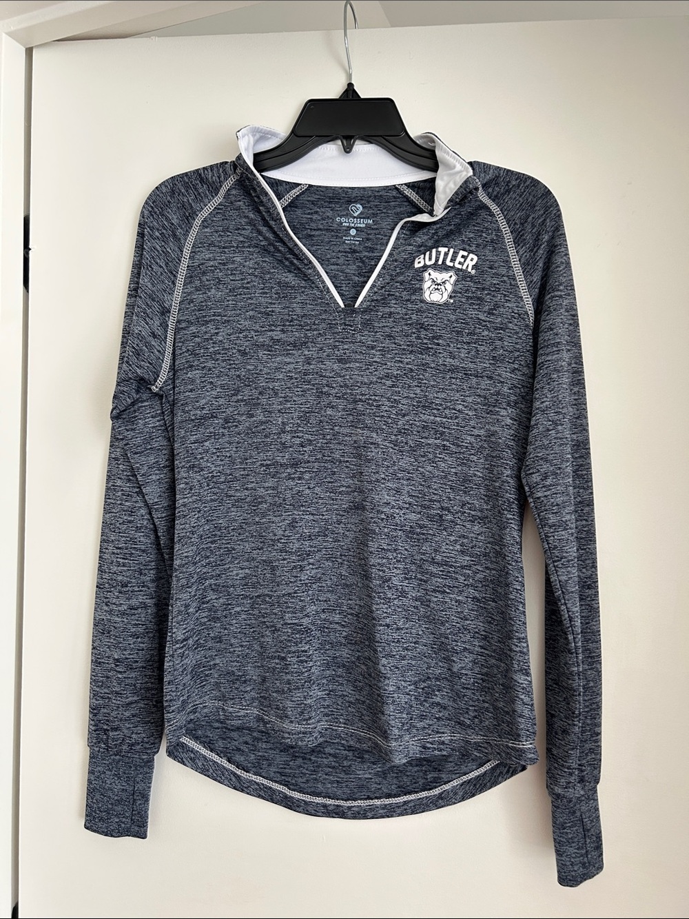 Colosseum Heathered Navy Butler Pullover